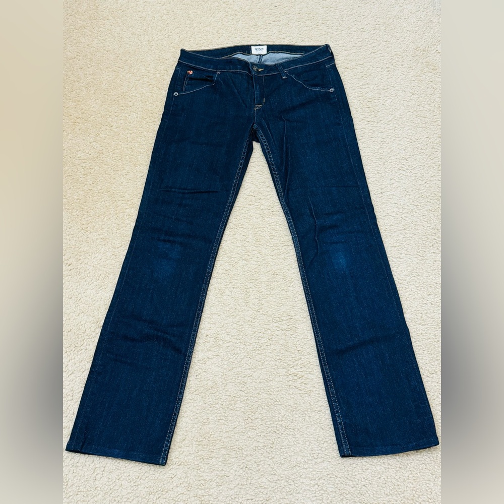 Hudson Jeans Carly Straight Low Rise Ankle Length Medium Blue Wash Jeans Sz 28